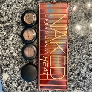 Naked Urban Decay Heat Eyeshadow Pallet plus 4 MAC eyeshadow shades